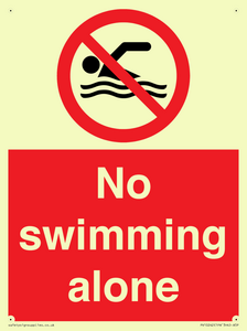 No swimming alone